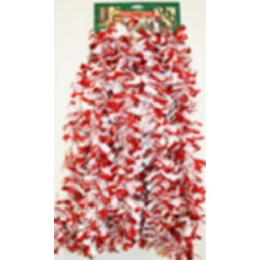 Red &Amp; White Boa Tinsel Garland 10Ft