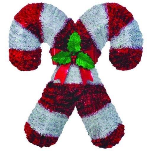 Double Candycane Wreath 2D 18In