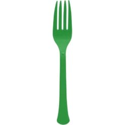 Festive Green Premium Plastic Forks 20CT