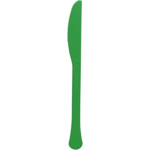 Festive Green Premium Plastic Knives 20Ct