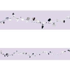 Hearts Foil Wire Garland Silver 12FT