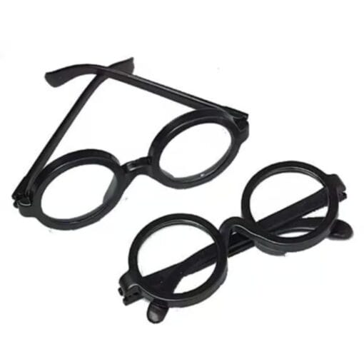 Round Black Frame Wizard Glasses