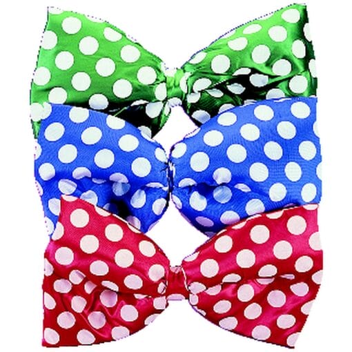 Bowtie Jumbo Satin W/Polka Dots