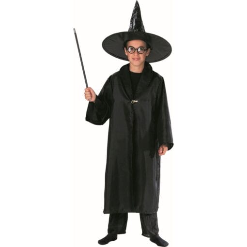 Cape Wizard Black Nylon Child Size