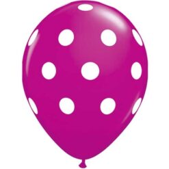 11" Big Polka Dots LTX Wild Berry 50PK