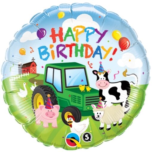 18&Quot; Rnd Birthday Barnyard