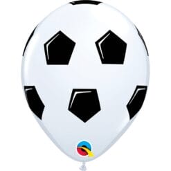11" PRT WHT w/Soccer Ball Print LTX 50CT