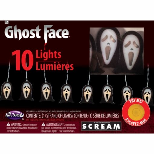 Ghost Face® Scream String Light Set 10Ct