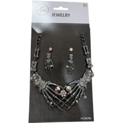 Skeleton Hand Earrings in Black
