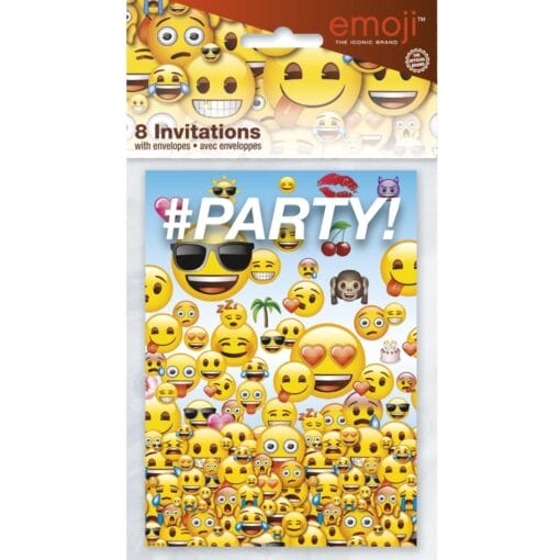 Emoji Party Invitations 8Ct