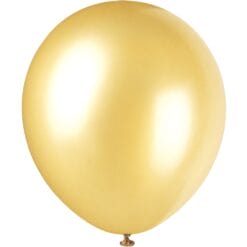 12'' Gold Peralized Latex Balloons 8CT