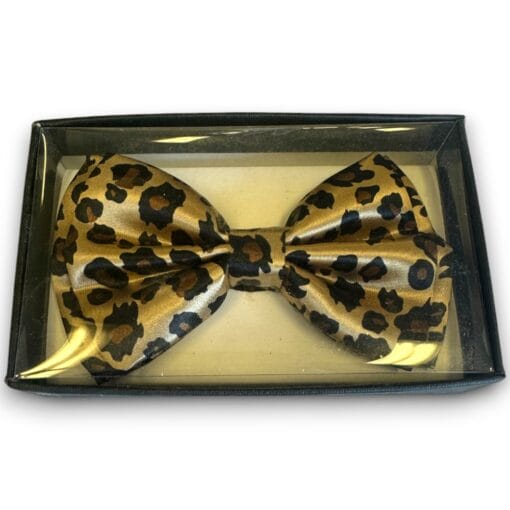 Leopard Print Tan Costume Bow Tie