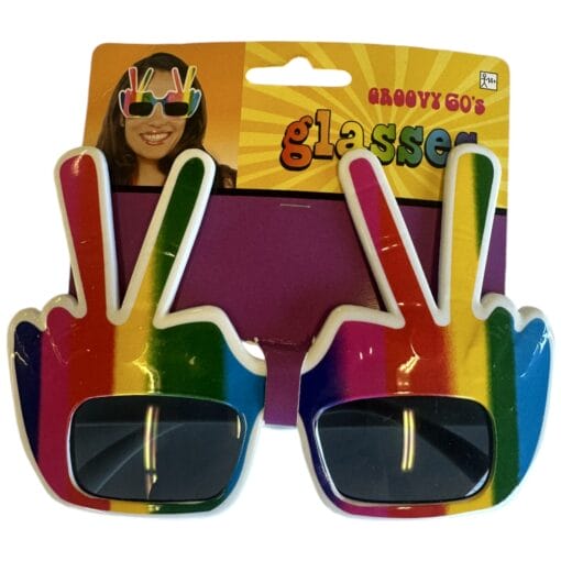 Groovy 60'S Peace Symbol Glasses