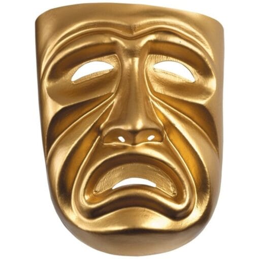 Gold Tragedy Mask