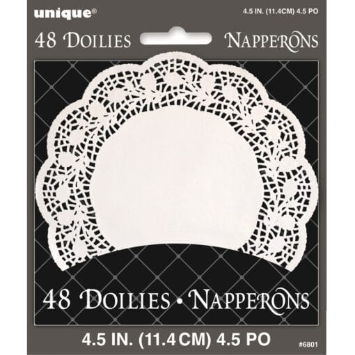 Doilies White Paper Round 4.5&Quot; 48Ct