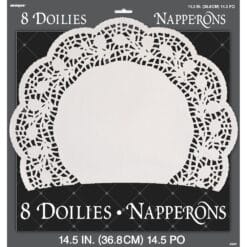 Doilies White Paper Round 14.5" 8CT