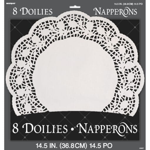 Doilies White Paper Round 14.5&Quot; 8Ct