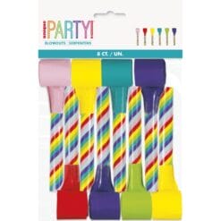 Candy Cane Multicolor Blowouts 8CT