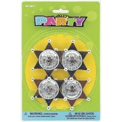 Sheriff Badge Plastic Favors 4CT