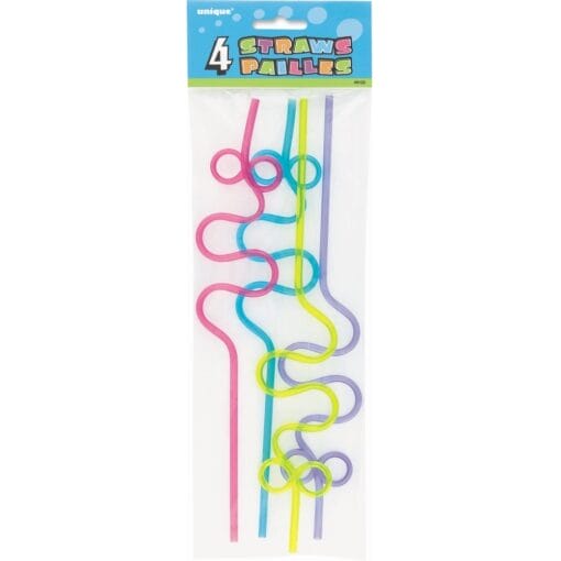 Squiggle Loop Straws 4Ct