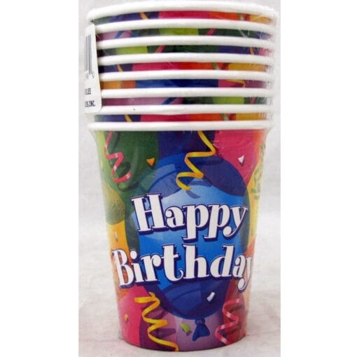 Brilliant Birthday Cups 9Oz 8Ct