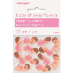 Baby w/Pink Diaper Favors 12CT