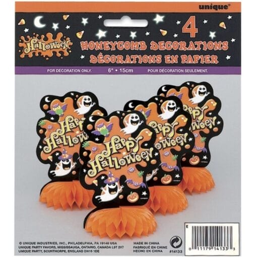 Halloween Splash Honeycomb Decor 6&Quot; 4Ct