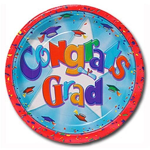 Grad Cheer Plates 7&Quot; 20Ct