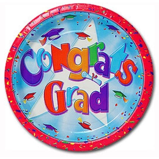 Grad Cheer Plates 9&Quot; 20Ct