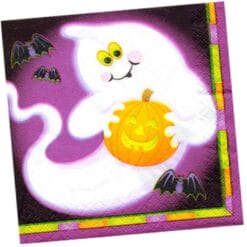Ghost & Pumpkin Napkins Beverage 20CT