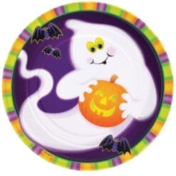 Ghost & Pumpkin Plates Paper 7" 20CT
