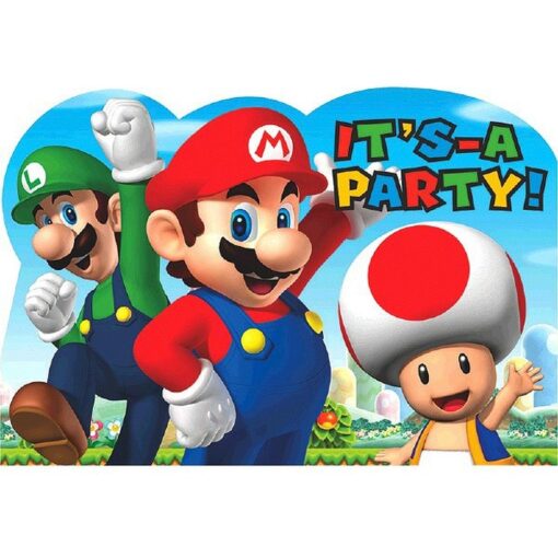 Super Mario Brothers™ Invitations 8Ct