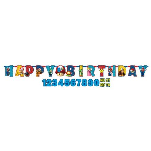 Super Mario Brothers™ Jumbo Any-Age Birthday Banner