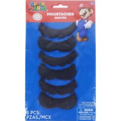 Super Mario Self-Adhesive Moustaches 6CT