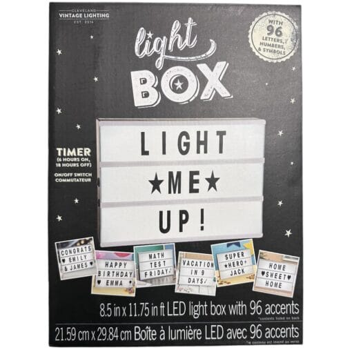 Led Light Box W/96 Accents 8.5X11.75