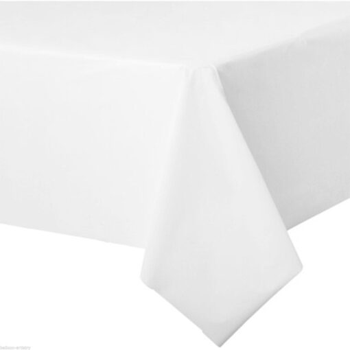 White Tablecover Plastic 54X108