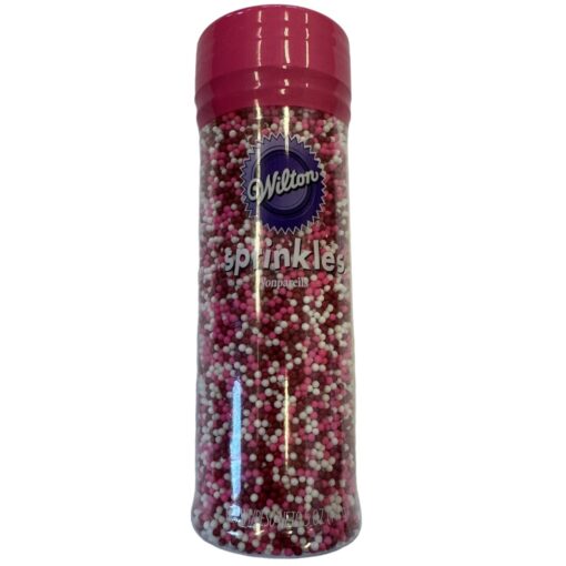 Red, White &Amp; Pink Round Nonpareils 5Oz