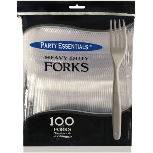 Forks Clear Plastic Heavy Duty 100Ct