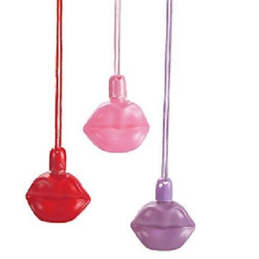 Lip-Shaped Bubble Necklaces, Plastic