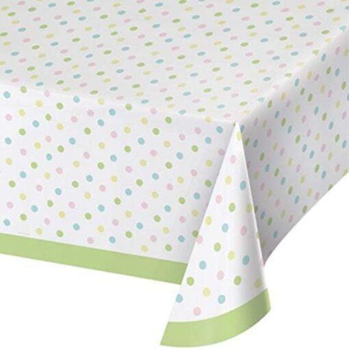 Easter Polka Dots Table Cover Plastic 54&Quot; X 102&Quot;