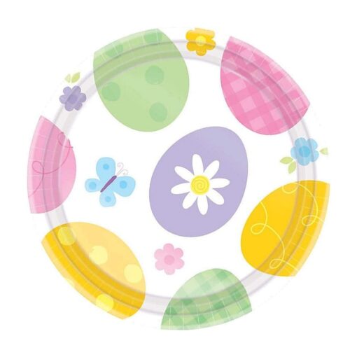 Eggstravaganza Plates Paper 7&Quot; 12Ct