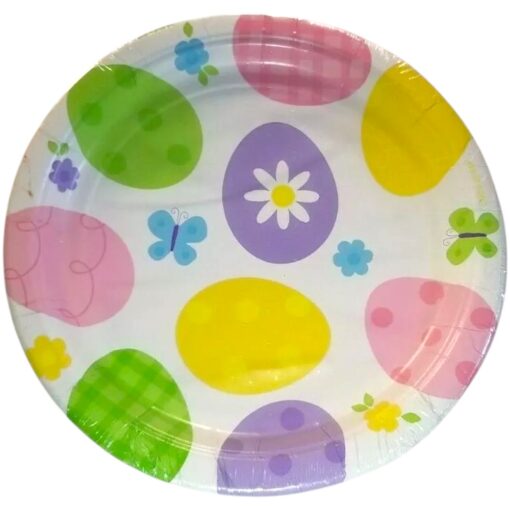 Eggstravaganza Easter Plates 9&Quot; 8Ct