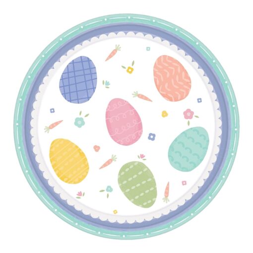 Pretty Pastels Easter Plates 7&Quot; 8Ct