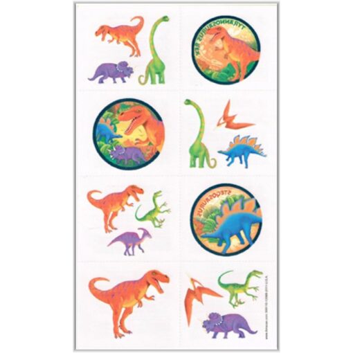 Dinosaur Temporary Tattoo Squares 8Ct