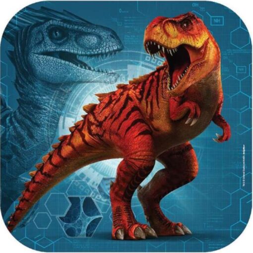 Jurassic World™ Dino Hybrid Plates Sqr 9&Quot; 8Ct