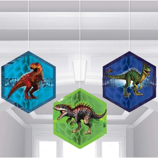 Jurrasic World Honeycomb Decor 7.5In 3Ct