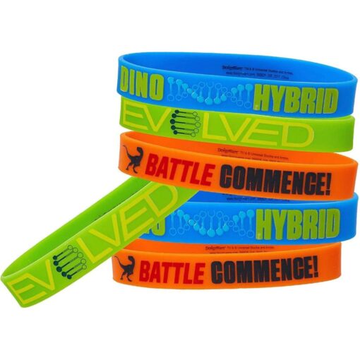 Jurassic World™ Dino Hybrid Rubber Favor Bracelets 6Ct