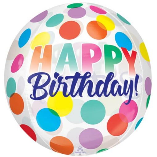 16&Quot; Orbz Birthday Big Dots Foil Balloon