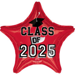 19" STR Class of 2025 Red Foil Balloon
