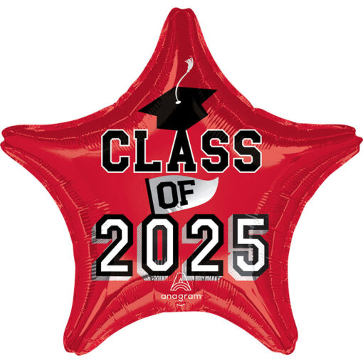 19&Quot; Str Class Of 2025 Red Foil Balloon
